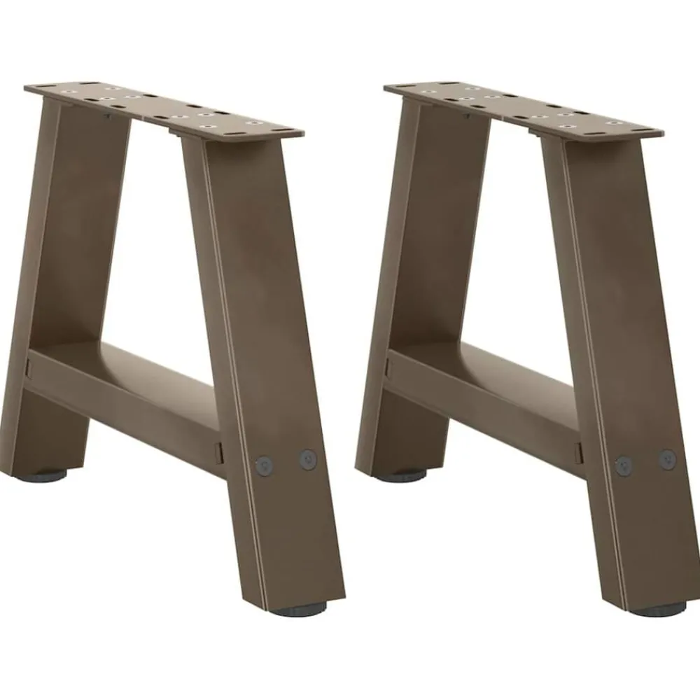 Tafelaccessoires*vidaXL Salontafelpoten 2 st A-vormig 30x(30-31) cm staal Naturel