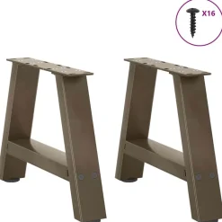 Tafelaccessoires*vidaXL Salontafelpoten 2 st A-vormig 30x(30-31) cm staal Naturel