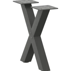 Tafelaccessoires*vidaXL Salontafelpoten 2 st X-vormig 37x(30-31) cm staal Antraciet