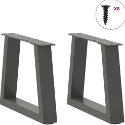 Tafelaccessoires*vidaXL Salontafelpoten 2 st V-vormig 30x(30-31,3) cm staal Antraciet