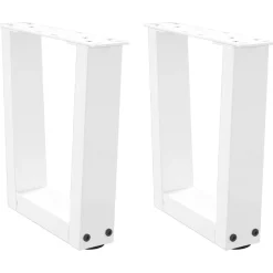 Tafelaccessoires*vidaXL Salontafelpoten 2 st V-vormig 30x(30-31,3) cm staal Wit