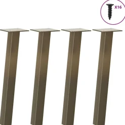 Tafelaccessoires*vidaXL Salontafelpoten 4 st 30 cm staal Naturel
