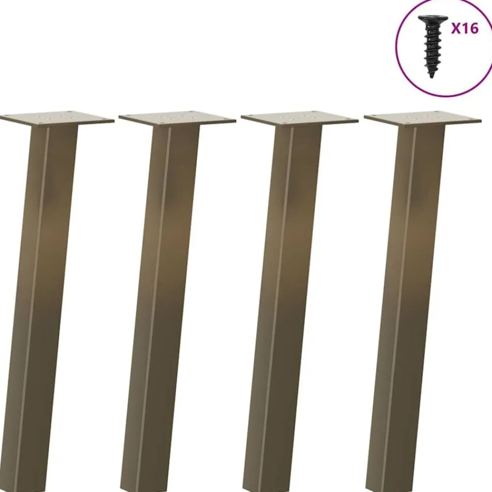 Tafelaccessoires*vidaXL Salontafelpoten 4 st 30 cm staal Naturel