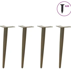 Tafelaccessoires*vidaXL Salontafelpoten conische vorm 4 st 30-31 cm staal Naturel