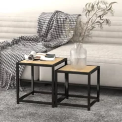 Salontafels 2 st MDF kleurig>vidaXL