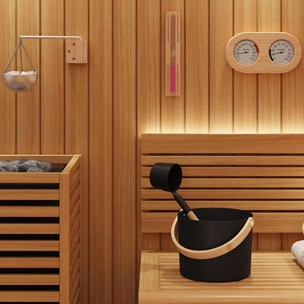 Zwembaden & Spa'S*vidaXL Sauna Accessoire Set 5 pcs Zwart