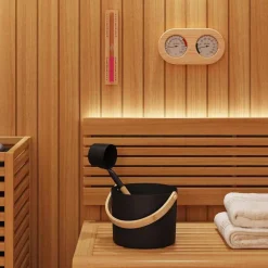 Sauna Accessoire Set 4 pcs Zwart><noscript><img width=