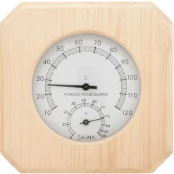 Zwembaden & Spa'S*vidaXL Saunaset 2-in1 hygrothermograaf en zandloper massief grenenhout