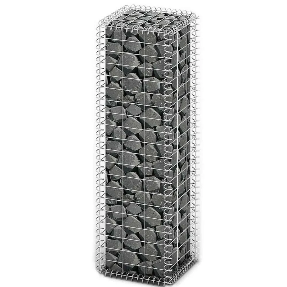 Tuinafscheidingen*vidaXL Schanskorf met deksels 100x30x30 cm gegalvaniseerd draad