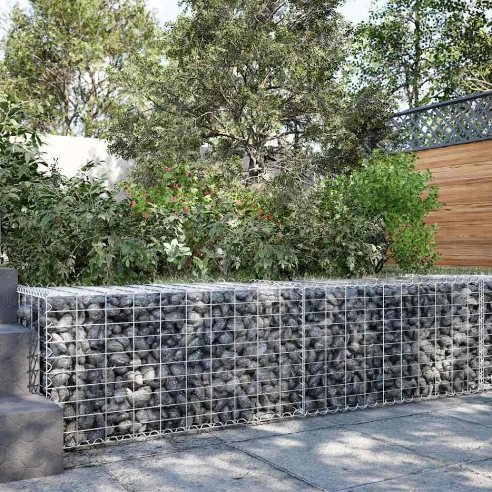 Tuin & Gazon*vidaXL Schanskorf 200x50x50 cm gegalvaniseerd ijzer zilverkleurig