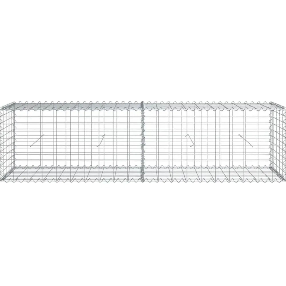 Tuin & Gazon*vidaXL Schanskorf 200x50x50 cm gegalvaniseerd ijzer zilverkleurig