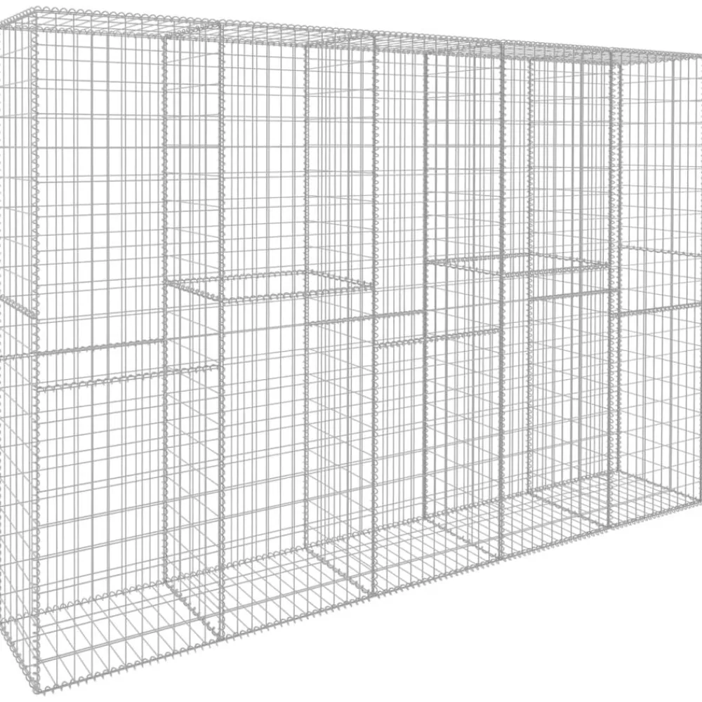 Schanskorfmuur met deksel 300x50x200 cm gegalvaniseerd staal>vidaXL Online