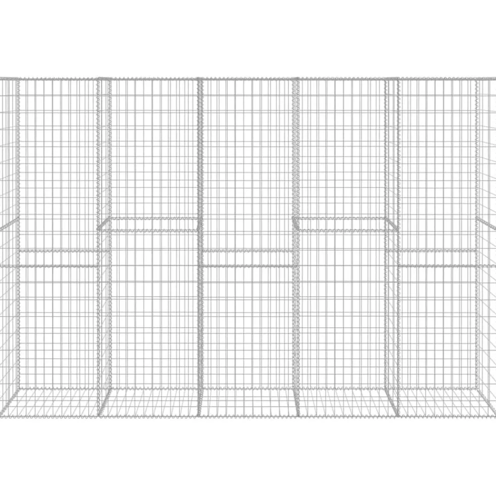 Schanskorfmuur met deksel 300x50x200 cm gegalvaniseerd staal>vidaXL Online
