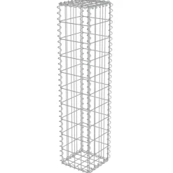 Schanskorfmuur met deksels 20x20x100 cm gegalvaniseerd staal>vidaXL Discount