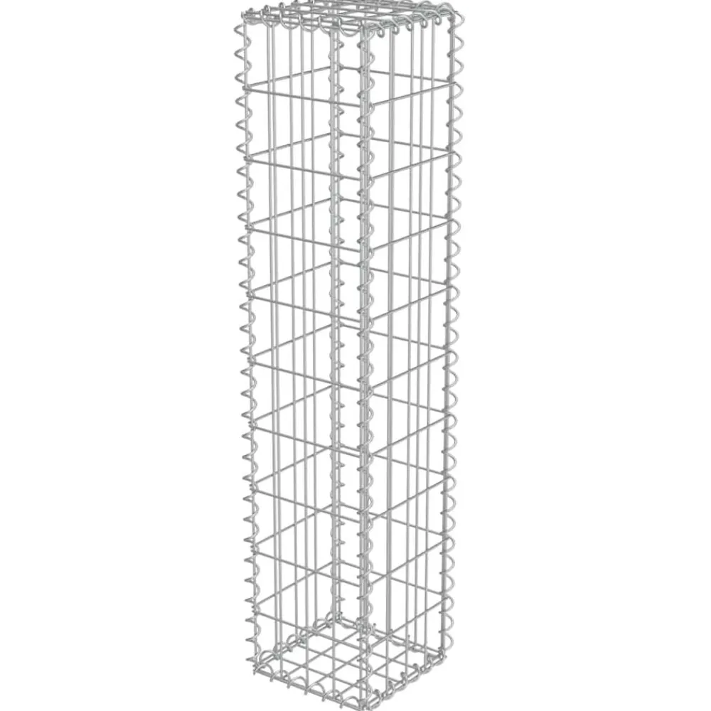 Schanskorfmuur met deksels 20x20x100 cm gegalvaniseerd staal>vidaXL Discount