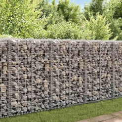 Schanskorfmuur met deksels 20x20x100 cm gegalvaniseerd staal>vidaXL Discount
