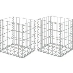 Tuinafscheidingen*vidaXL Schanskorven 2 st 30x30x40 cm gegalvaniseerd staal