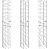Schanskorven 3 st 25x25x197 cm gegalvaniseerd staal>vidaXL