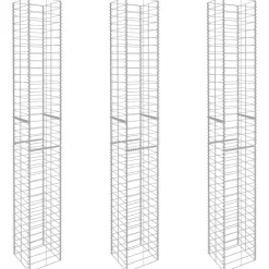 Schanskorven 3 st 25x25x197 cm gegalvaniseerd staal>vidaXL