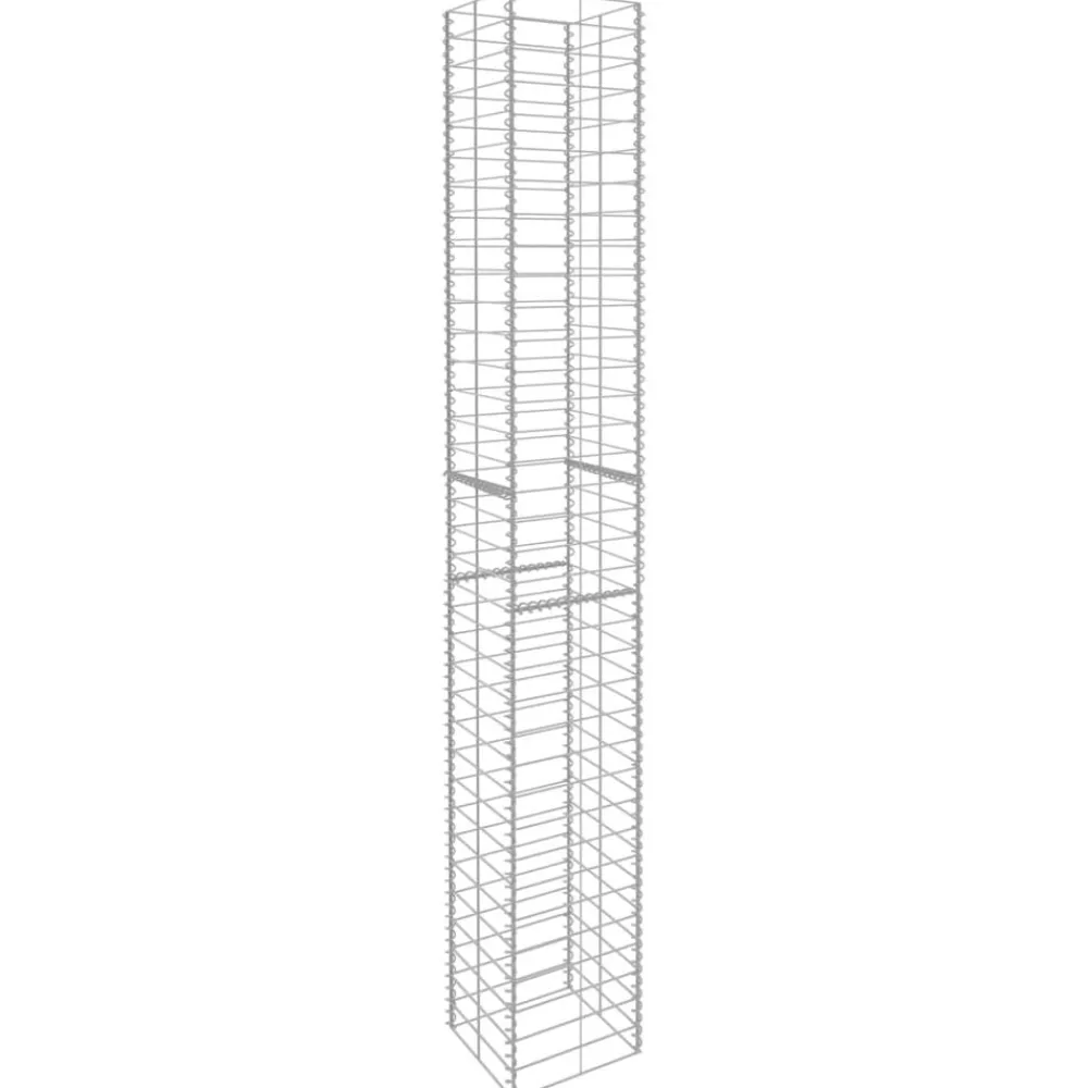 Schanskorven 3 st 25x25x197 cm gegalvaniseerd staal>vidaXL