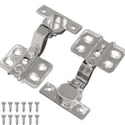 Bouwbeslag*vidaXL Scharnier 2 pcs Nikkel 85 x 52,5 x 9,5 mm IJzer