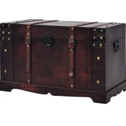 Schatkist vintage stijl 66x38x40 cm hout>vidaXL Discount