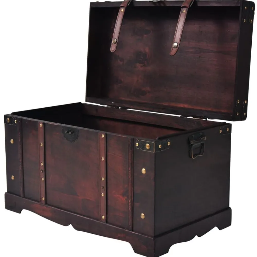 Schatkist vintage stijl 66x38x40 cm hout>vidaXL Discount