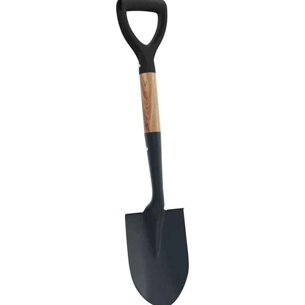 Tuin & Gazon*vidaXL Schep Zwart 68,5 cm Krachtig gecoat staal en massief hout