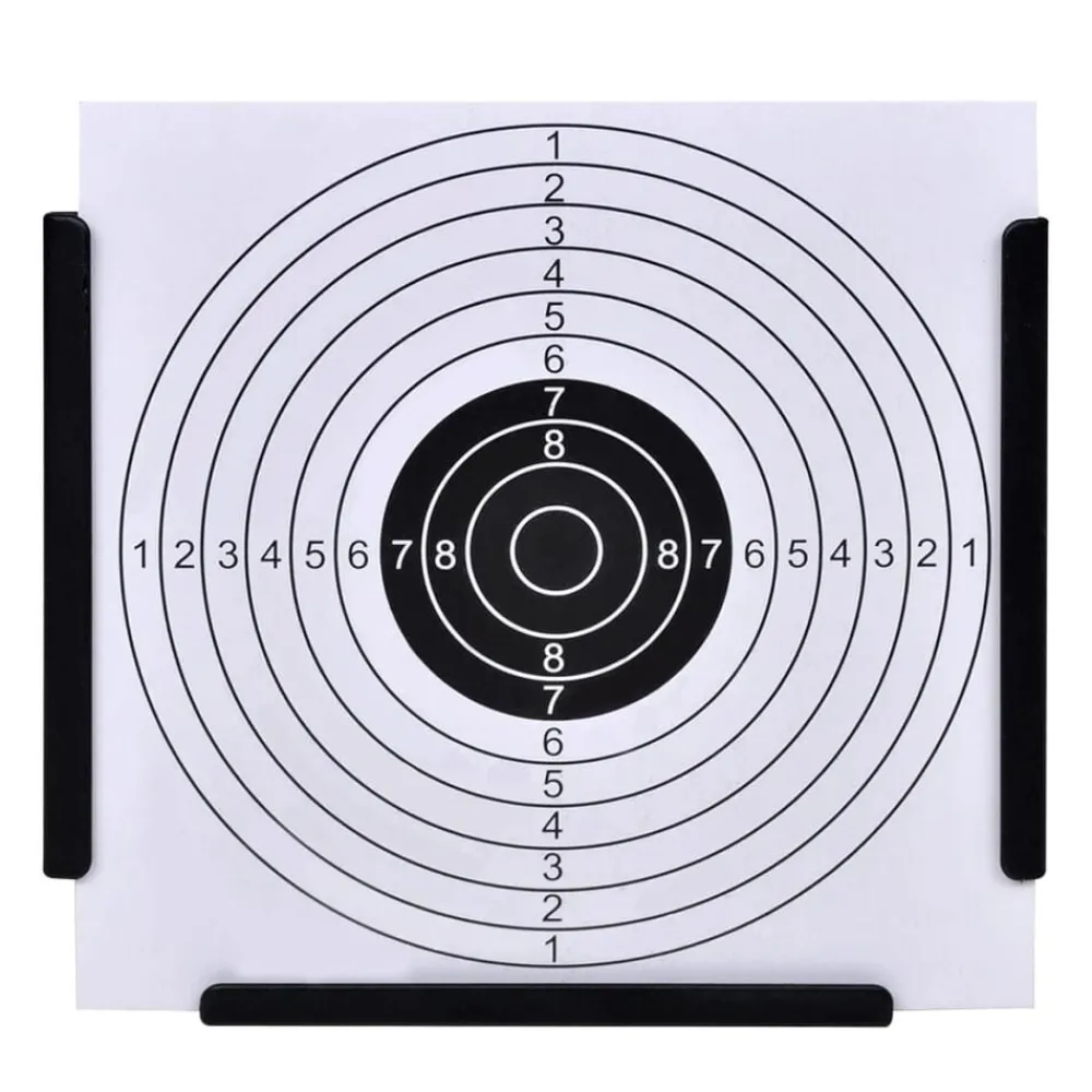 Buitensport*vidaXL Schietkast trechtervormig met 100 papieren targets 14 cm