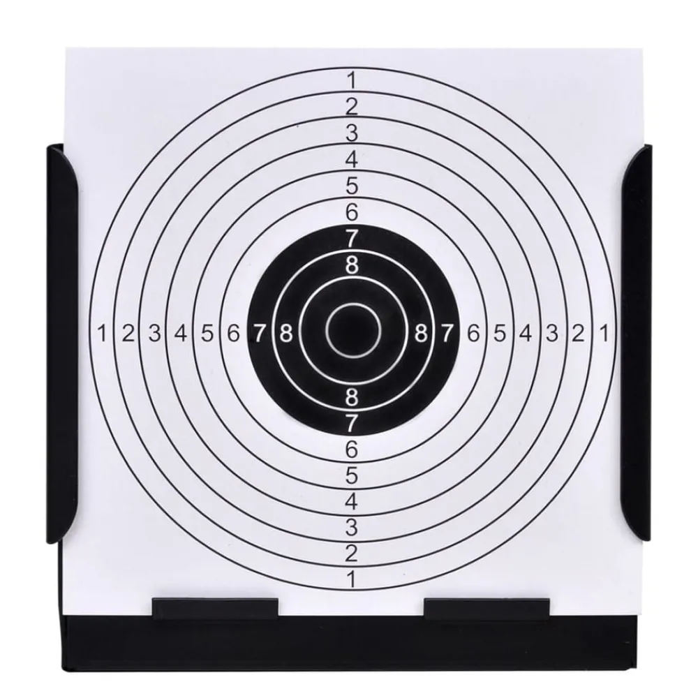 Schietkast vierkant met 100 papieren targets 14 cm>vidaXL