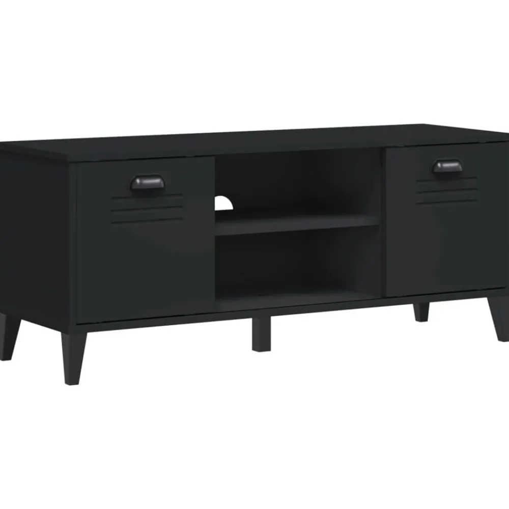 Huishoudelijke Benodigdheden*vidaXL Schoenenbank VIKEN 106x35x45 cm bewerkt hout Zwart