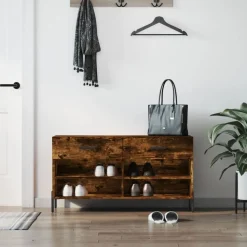 Schoenenbank 102x35x55 cm bewerkt hout kleurig>vidaXL Best