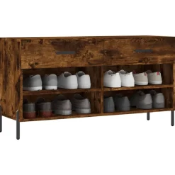 Schoenenbank 102x35x55 cm bewerkt hout kleurig><noscript><img width=