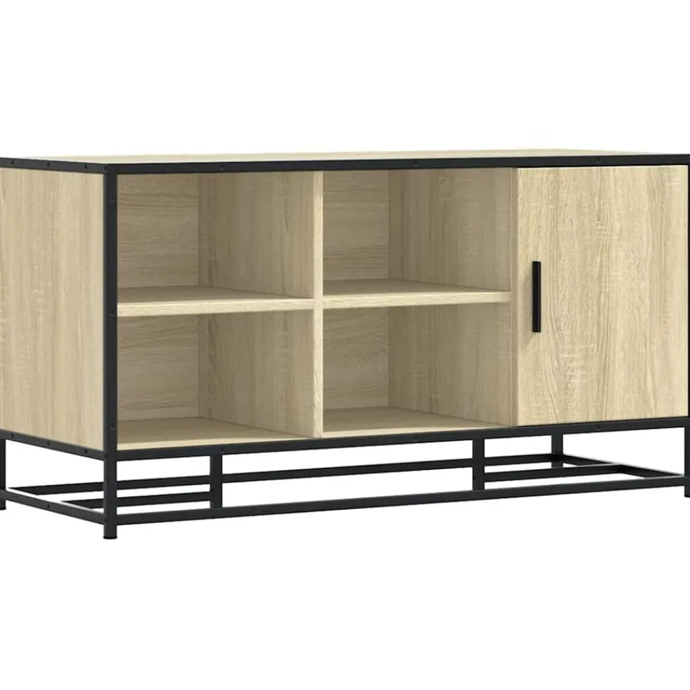 Bankjes*vidaXL Schoenenbank 100x40x53,5 cm bewerkt hout en metaal Sonoma eiken