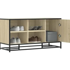 Bankjes*vidaXL Schoenenbank 100x40x53,5 cm bewerkt hout en metaal Sonoma eiken