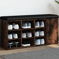 Schoenenbank 102x32x50 cm bewerkt hout kleurig>vidaXL Hot