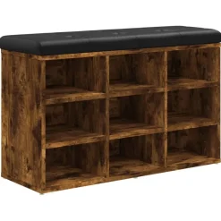 Bankjes*vidaXL Schoenenbank 82x32x50 cm bewerkt hout kleurig Gerookt eiken