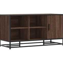 Bankjes*vidaXL Schoenenbank 100x40x53,5 cm bewerkt hout en metaal bruin eiken bruin eikenkleur