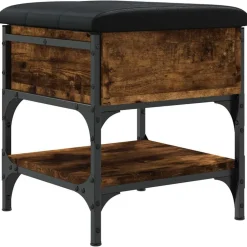 Bankjes*vidaXL Schoenenbank 42x42x45 cm bewerkt hout kleurig Gerookt eiken