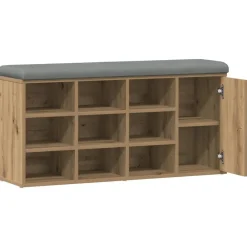 Bankjes*vidaXL Schoenenbank 102x32x50 cm bewerkt hout artisanaal eikenkleur artisanaal eikenkleurig