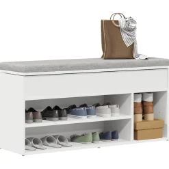 Huishoudelijke Benodigdheden*vidaXL Schoenenbank 102x30,5x45 cm bewerkt hout Wit