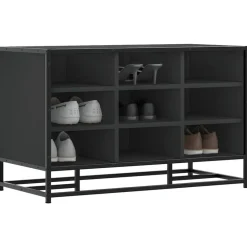 Schoenenbank 84x40x53,5 cm bewerkt hout en metaal>vidaXL New