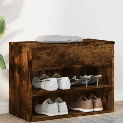 Huishoudelijke Benodigdheden*vidaXL Schoenenbank 60x30x45 cm bewerkt hout kleurig Gerookt eiken
