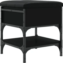 Bankjes*vidaXL Schoenenbank 42x42x45 cm bewerkt hout Zwart