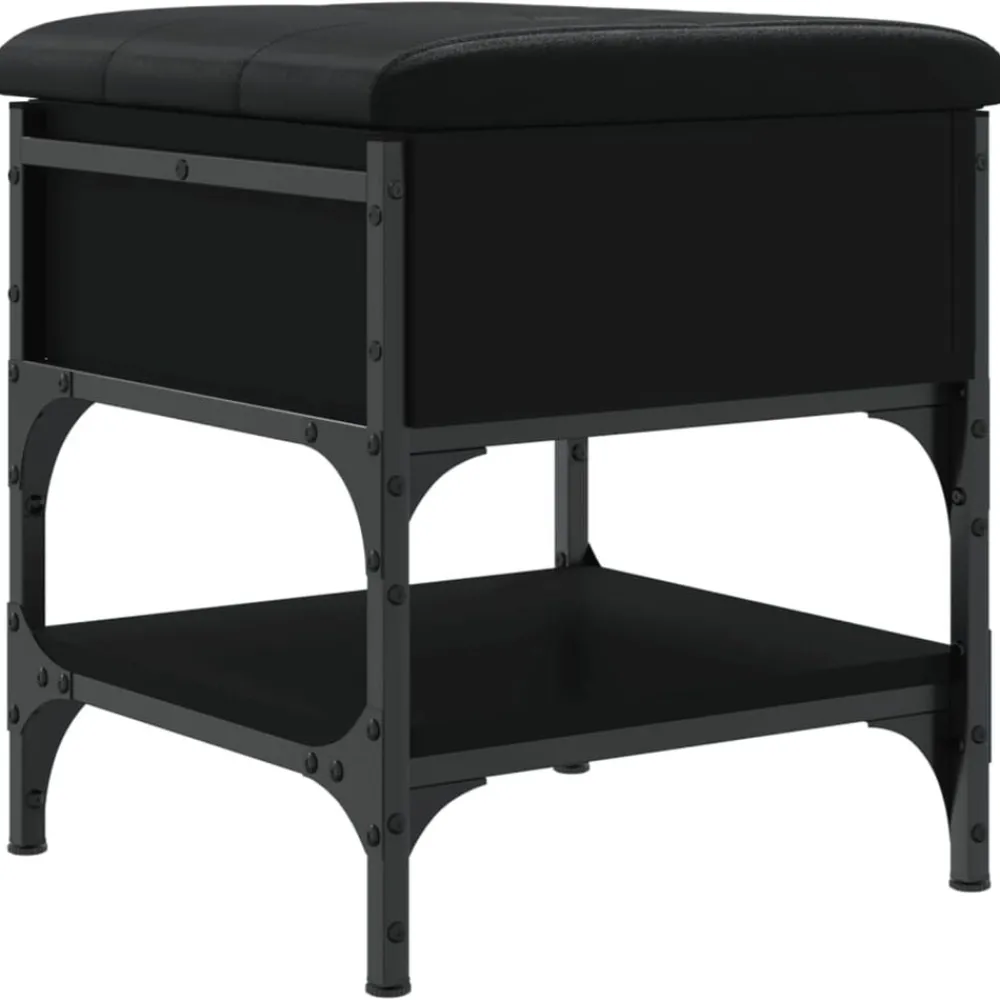 Bankjes*vidaXL Schoenenbank 42x42x45 cm bewerkt hout Zwart