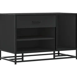 Bankjes*vidaXL Schoenenbank 80x40x53,5 cm bewerkt hout en metaal Zwart