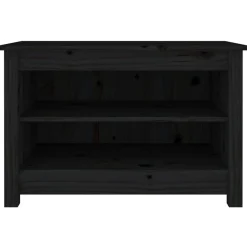 Huishoudelijke Benodigdheden*vidaXL Schoenenbank 70x38x45,5 cm massief grenenhout Zwart