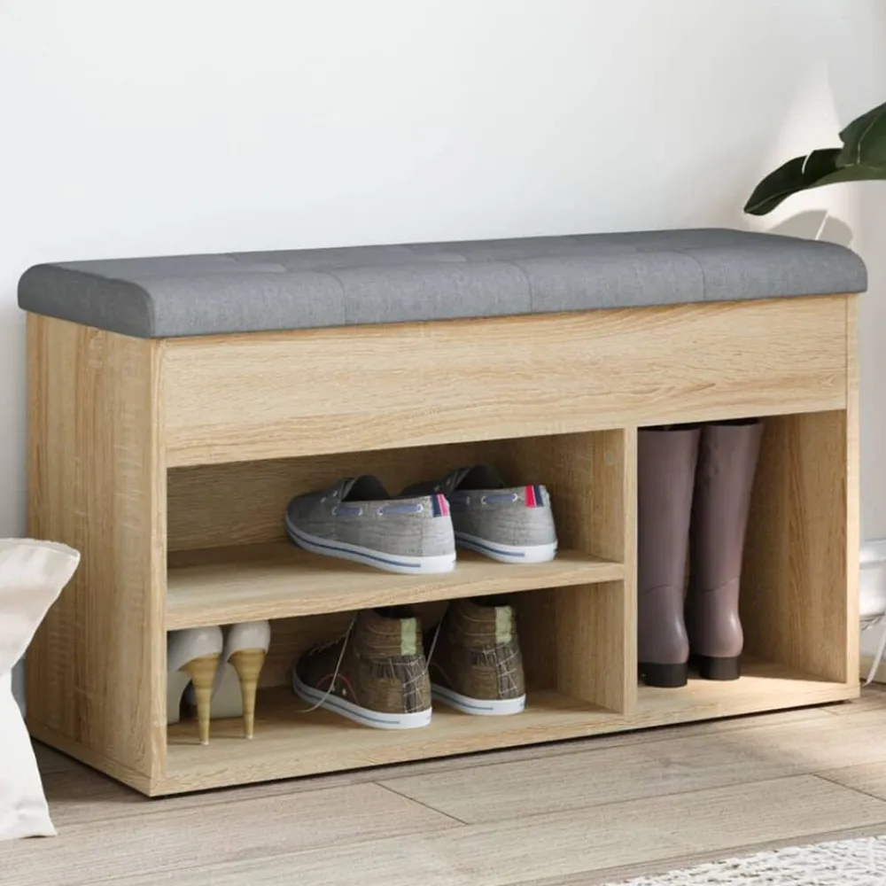 Schoenenbank 82x32x45,5 cm bewerkt hout kleurig>vidaXL New