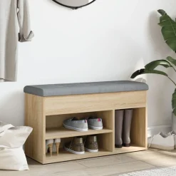 Schoenenbank 82x32x45,5 cm bewerkt hout kleurig><noscript><img width=