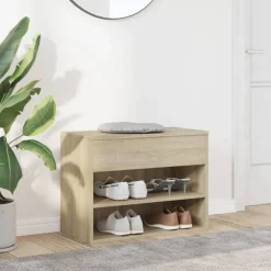 Schoenenbank 60x30x45 cm bewerkt hout kleurig><noscript><img width=